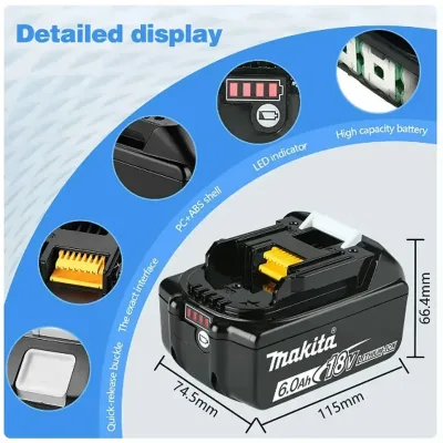 Batterie Li-ion 18 V 6,0 Ah pour outils – image 2