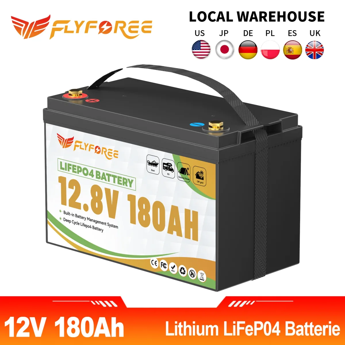 Batterie LiFePO4 12 V 180 Ah