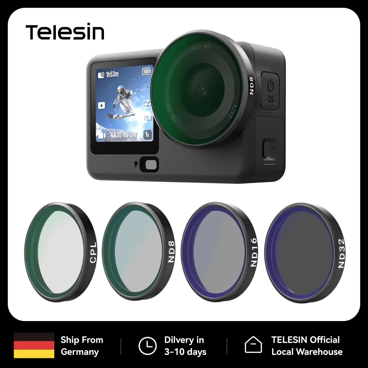 Kit de filtres verre ND, CPL et UV