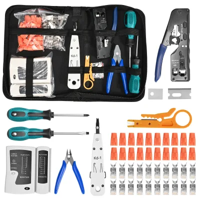 Kit de sertissage réseau RJ45 avec testeur