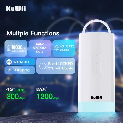 Routeur 4G portable avec lampe de camping – image 2